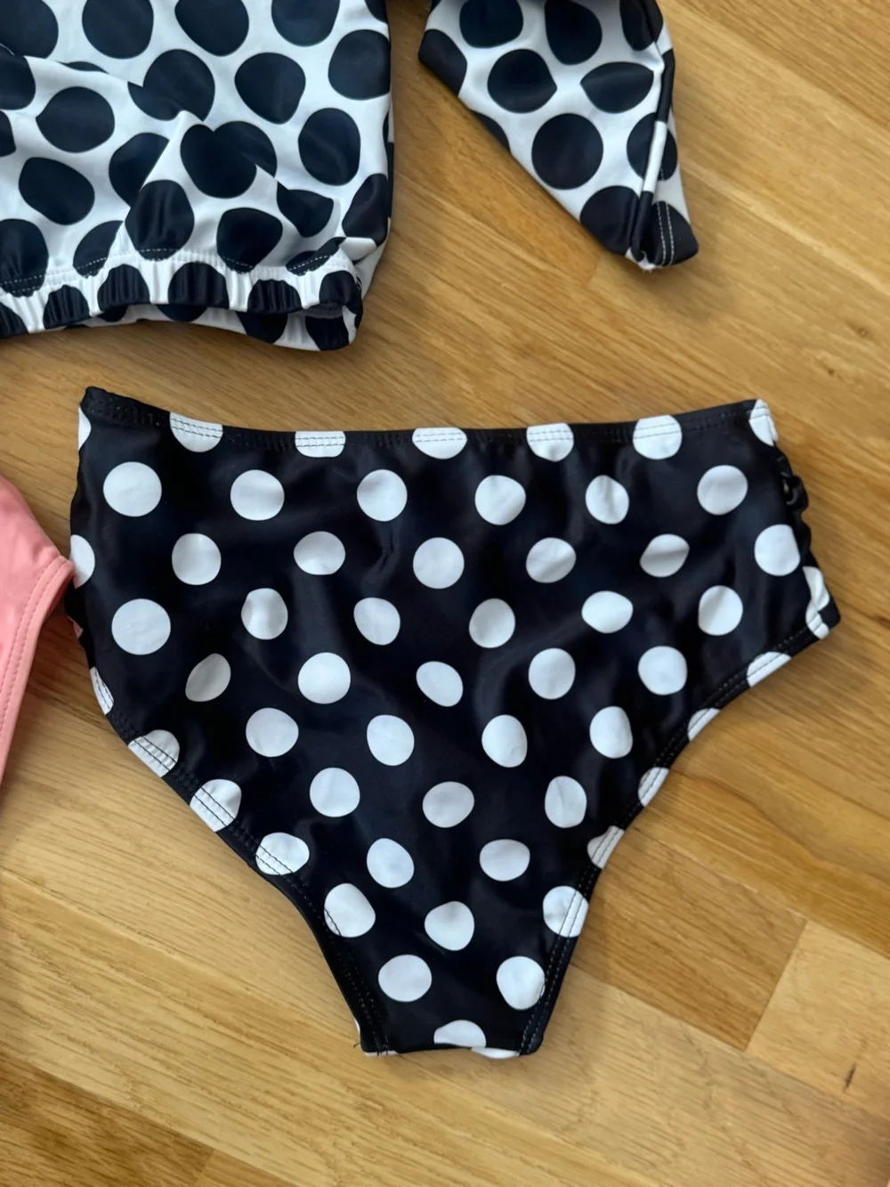 Mia Belle Girls ~Peace and Polka Dots Two Piece Rash Guard Swimsuit /Size 7Y ( 3